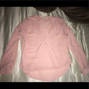 Long sleeve pink blouse